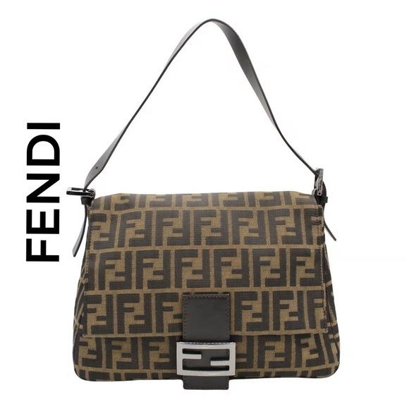 Fendi Handbags - FENDI MAMA FOREVER ZUCCA CANVAS SHOULDER BAG BUM BAG EUC